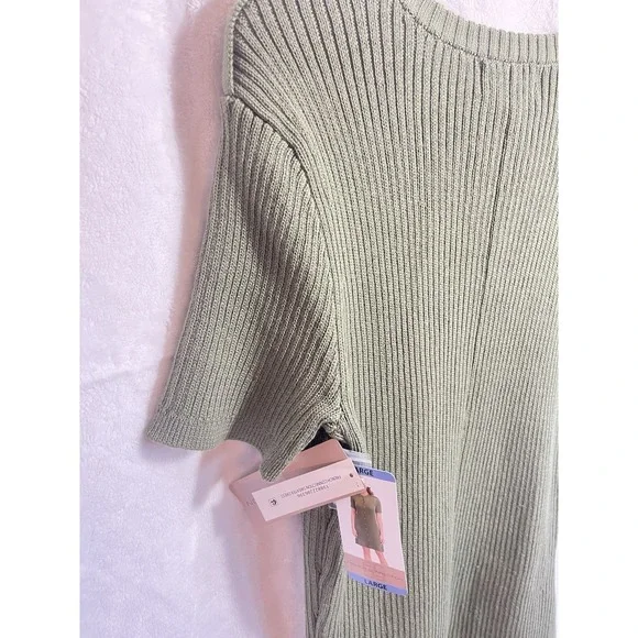 French Connection Women's Green Stretch Dress Size L – Short Length, Button - Picture 6 of 7